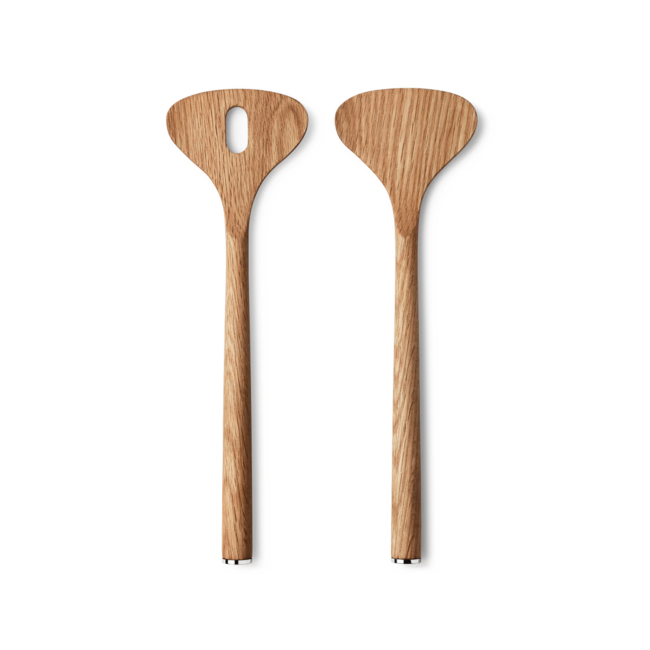 Alfredo Salad Servers, Oak Wood